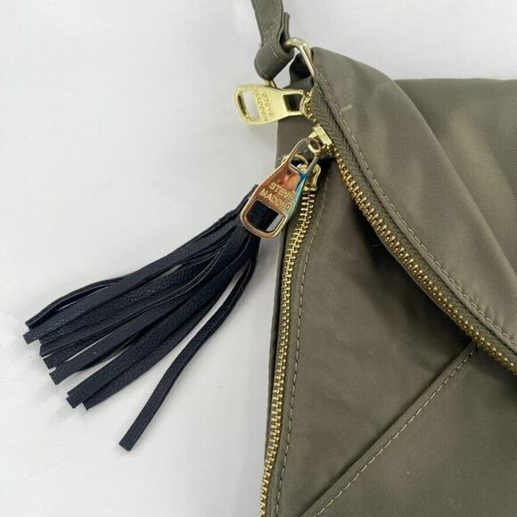 Steve Madden Envelope Crossbody Purse Handbag Expandable Green‎ Nylon Tassel - Picture 10 of 13